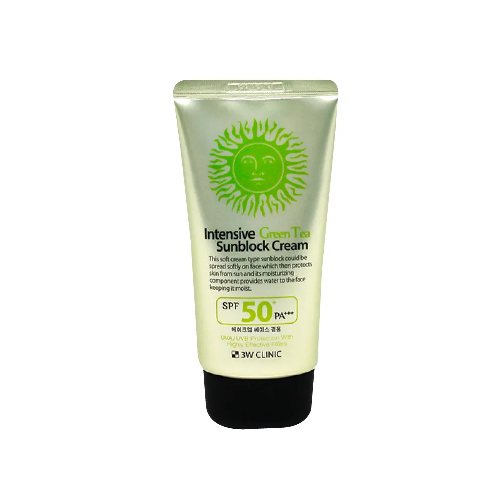 3W-Clinic-Intensive-Green-Tea-Sunblock-Cream-SPF-50PA-70.0-ml 3W Clinic Intensive Green Tea Sunblock Cream SPF50+ PA+++ - Image 1