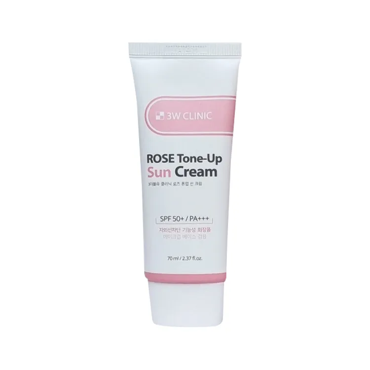 3w-clinic-rose-tone-up-sun-cream-spf-50-pa-1 3W Clinic Rose Tone Up Sun Cream SPF50+ PA+++ - Image 1