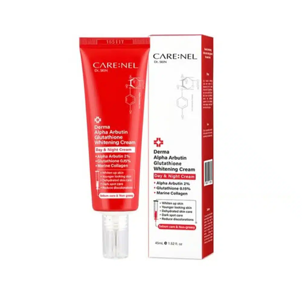 carenel alpha arbutine CARE:NEL Derma Alpha Arbutin Glutathione Whitening Day & Night Cream - Image 1